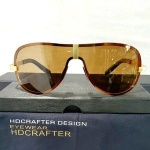 Mens Polarized Classic Sunglasses 100%UV high-polished gold metal frame 70mm